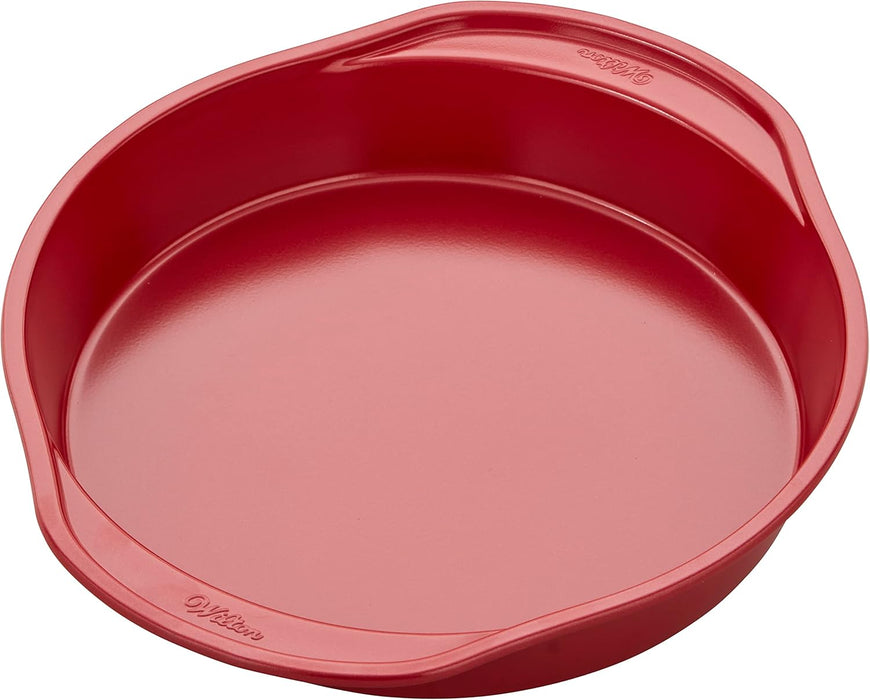 Wilton Christmas Red Non-Stick Round Cake Pan, 9-Inch