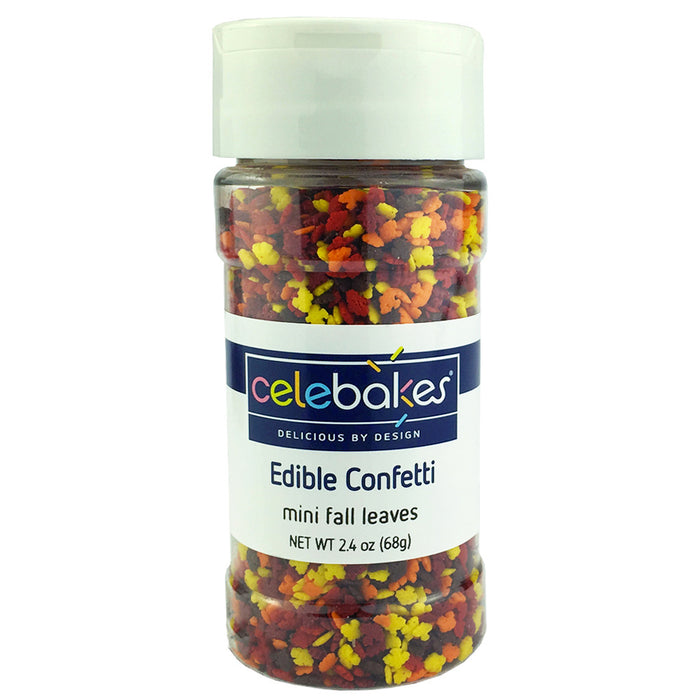 Celebakes Mini Fall Leaves Edible Confetti, 2.4 oz. Sprinkles