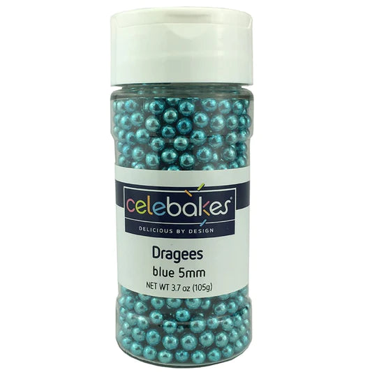 Celebakes Blue Dragees, 3.7 oz. Sprinkles