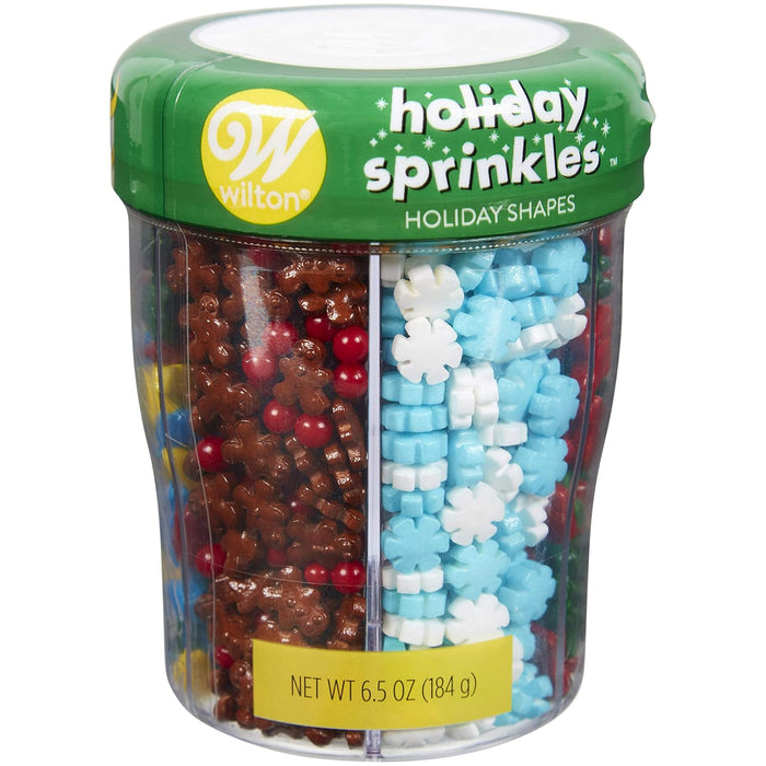 Wilton Holiday Shapes 6-Cell Sprinkles 6.02oz