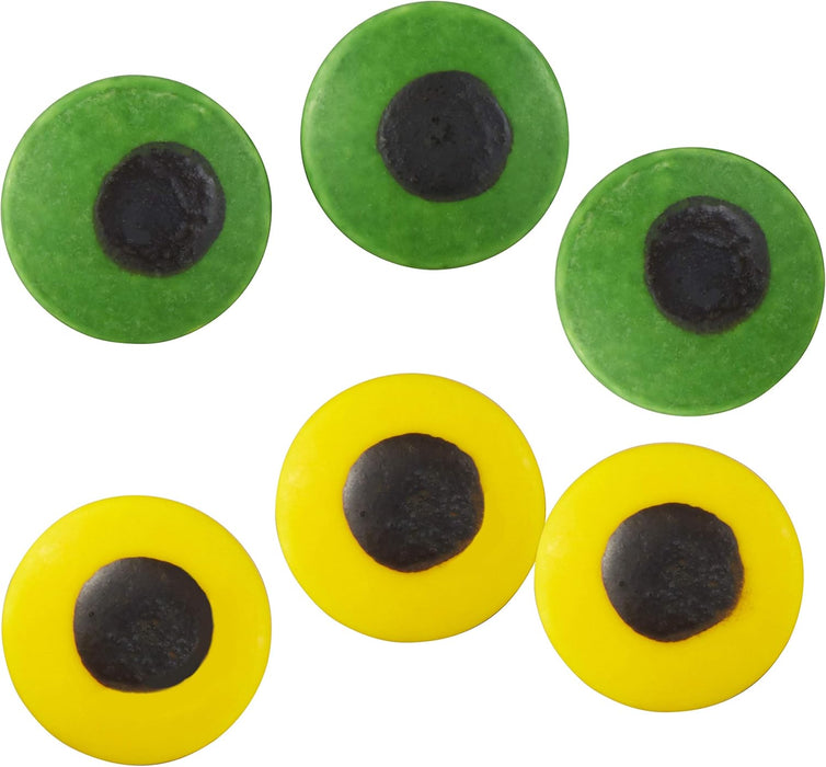 Wilton Halloween Spooky Candy Eyeballs, 1 oz Green Yellow