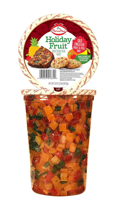 Paradise Candied Fruit, Old English Fruit and Peel Mix, 32 Oz