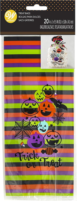 Trick Or Treat Halloween Treat Bags gifts with strips