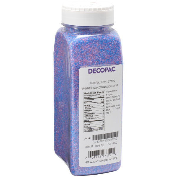 Decopac Cotton Candy Flavored Sanding Sugar 33oz container