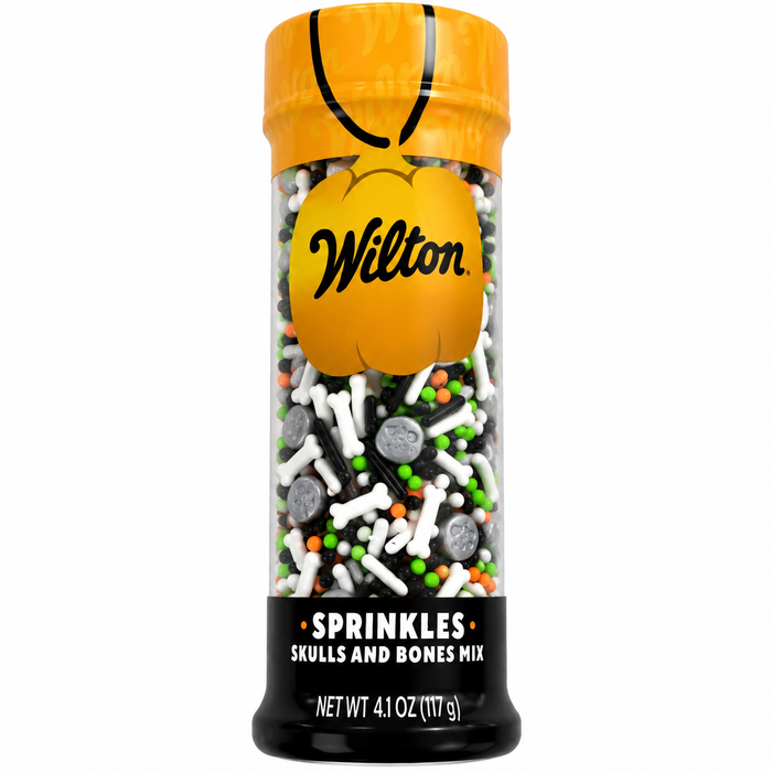 Wilton Halloween Skulls and Bones Sprinkle Mix – 4.1 oz.