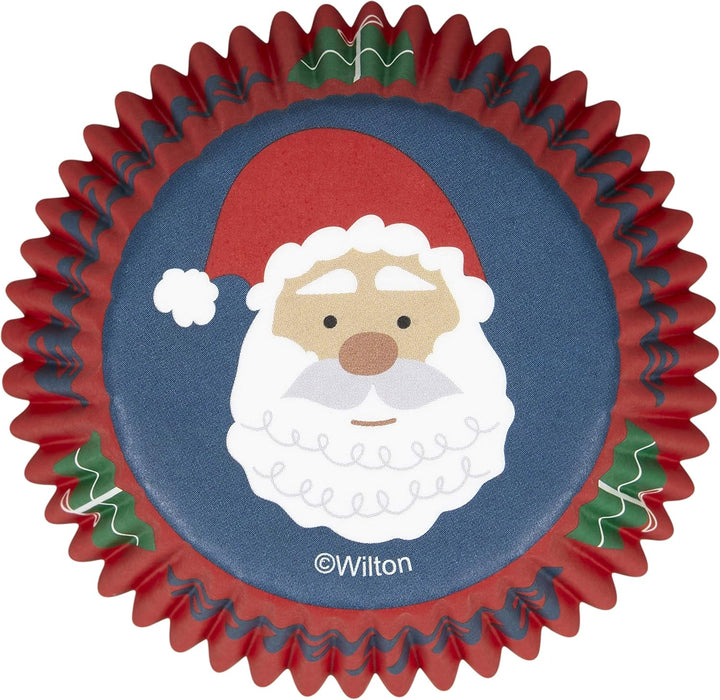 Wilton Festive Santa Claus Cupcake Liners, Pack of 75