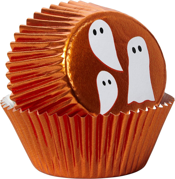 Wilton Standard Baking Cups, Ghosts 24/Pkg foil shine