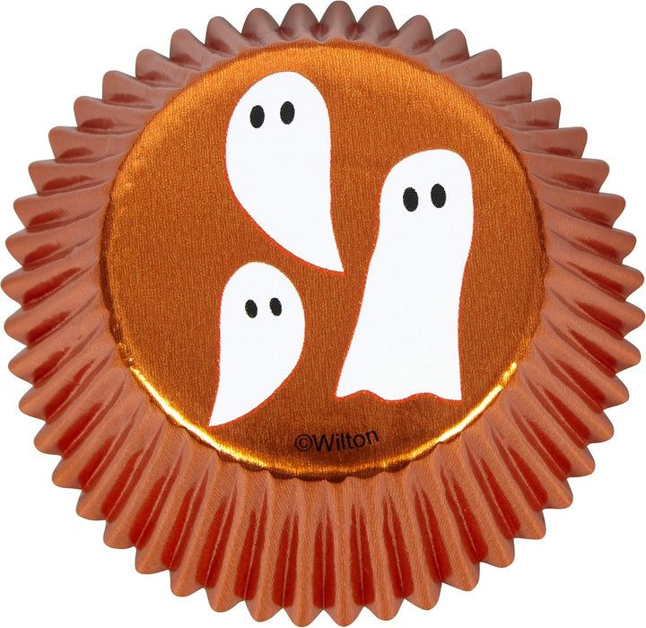 Wilton Standard Baking Cups, Ghosts 24/Pkg foil shine