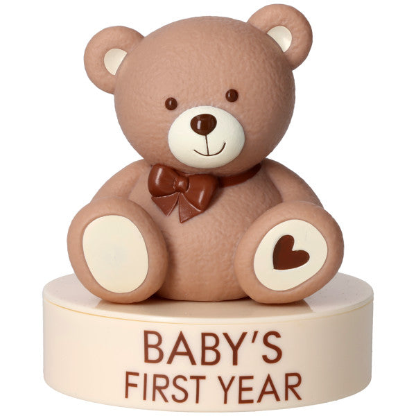 Bear First Birthday Cake Topper Set Decorating Set – Cute Baby's Beary set