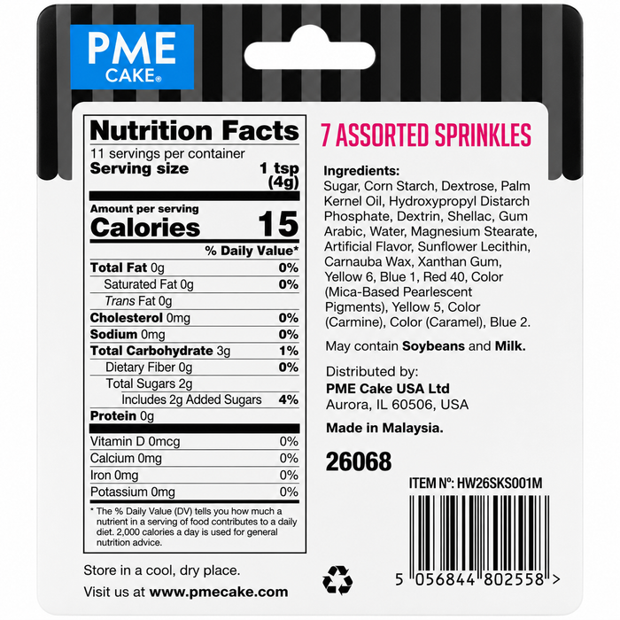 PME Halloween Sprinkle Mix 1.48 oz – Moonlight Mischief Cake & Cupcake Sprinkles Set