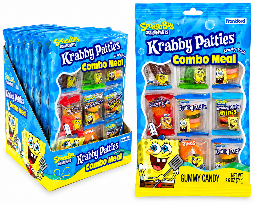 SpongeBob SquarePants Krabby Patties Combo Meal Gummy Candy – 1 Each
