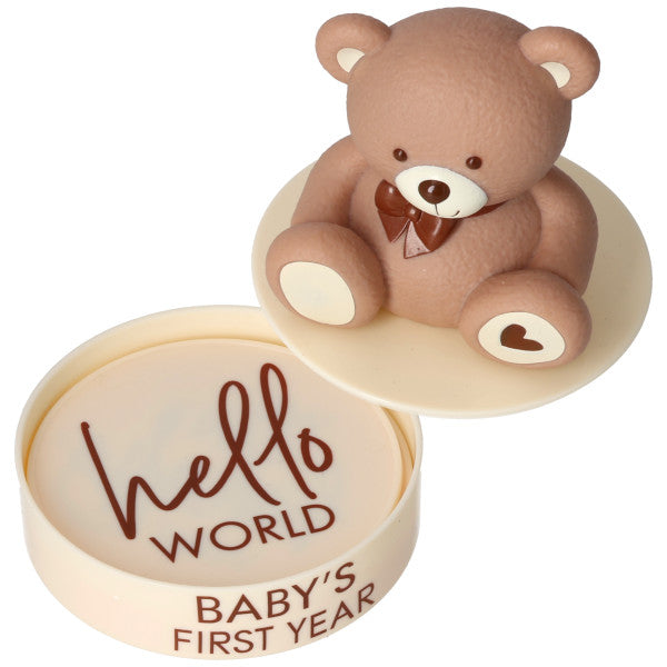 Bear First Birthday Cake Topper Set Decorating Set – Cute Baby's Beary set