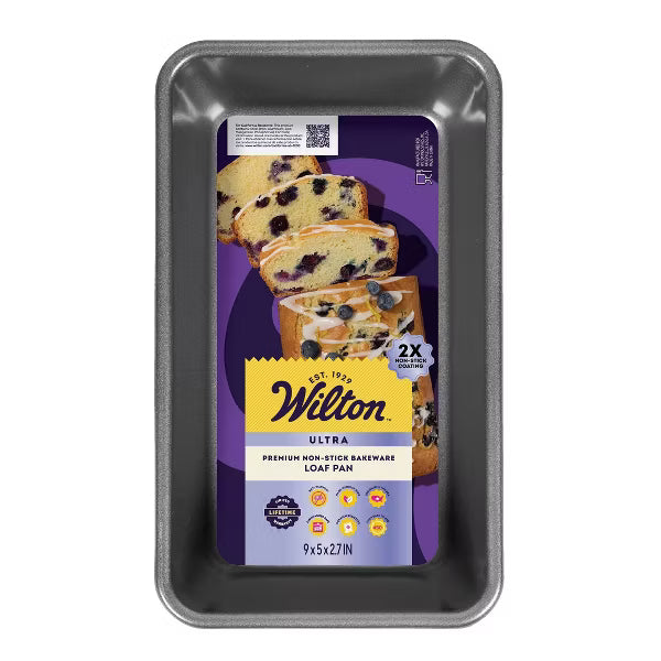 Wilton 9"x5" Nonstick Ultra Bake Professional Loaf Pan: Steel Bread & Meatloaf Pan, Dishwasher-Safe