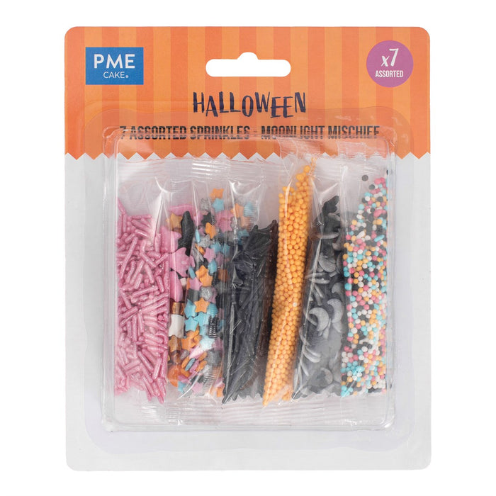PME Halloween Sprinkle Mix 1.48 oz – Moonlight Mischief Cake & Cupcake Sprinkles Set
