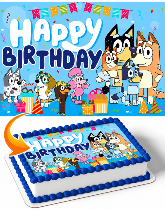Bluey Edible Image topper - customize and personalized to your cake, cake pops, treats or cupcake