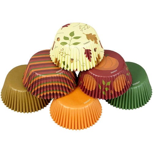 Wilton Fall and Autumn leaves Pumpkin Baking Cases Cupcake Liners