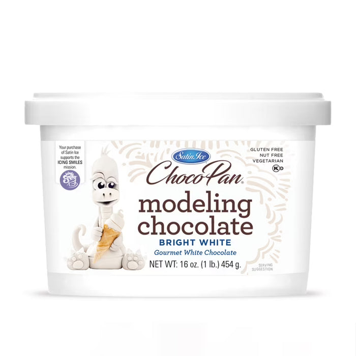 Satin Ice Bright White Modeling Chocolate 1 lb – Cake Sculpting & Decorating ChocoPan
