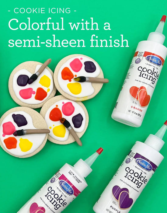 Satanic Icing Cookie Icing Satin Ice Royal Icing Ready to Use Bottle Drys Hard - 8oz ...