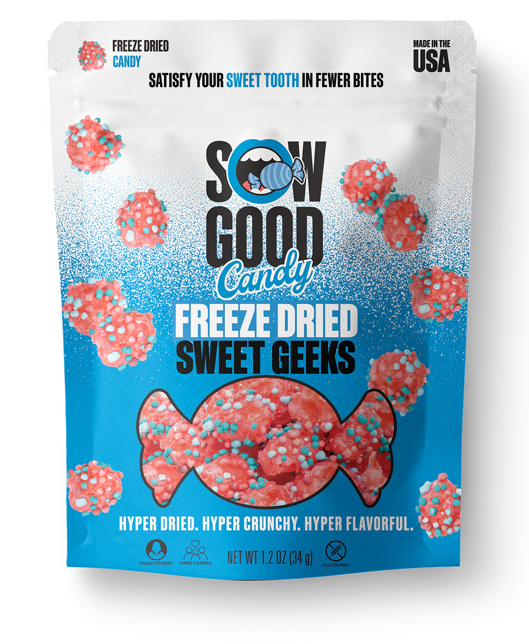 Sow Good Candy FREEZE DRIED Nerds SWEET GEEKS Cake And Candy Supply sow-good-candy-freeze-dried-nerds-sweet-geeks-cake-and-candy-supply