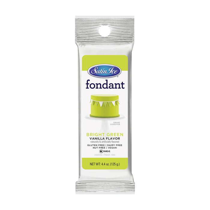 Satin Ice Ready-to-Use Colored Fondant 4.4 oz – for Cakes, Cupcakes, Cookies & Decorating – Vegan & Gluten Free (select your color)