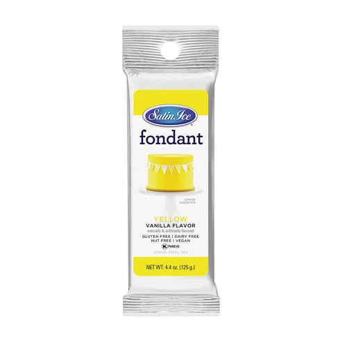Satin Ice Ready-to-Use Colored Fondant 4.4 oz – for Cakes, Cupcakes, Cookies & Decorating – Vegan & Gluten Free (select your color)