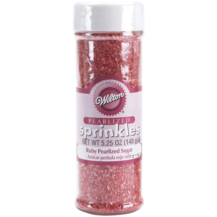 Wilton Pearlized Sugar Food Decorative, Ruby Red