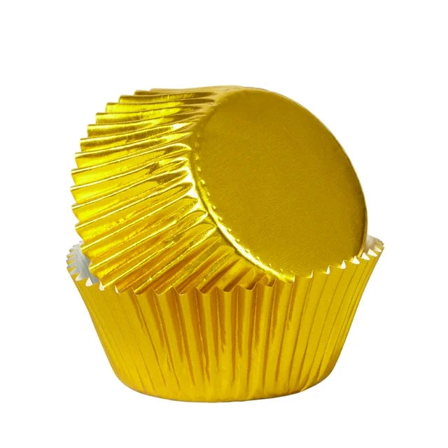 Wilton Standard Baking Cup ,Yellow FOIL paper cups, 24ct