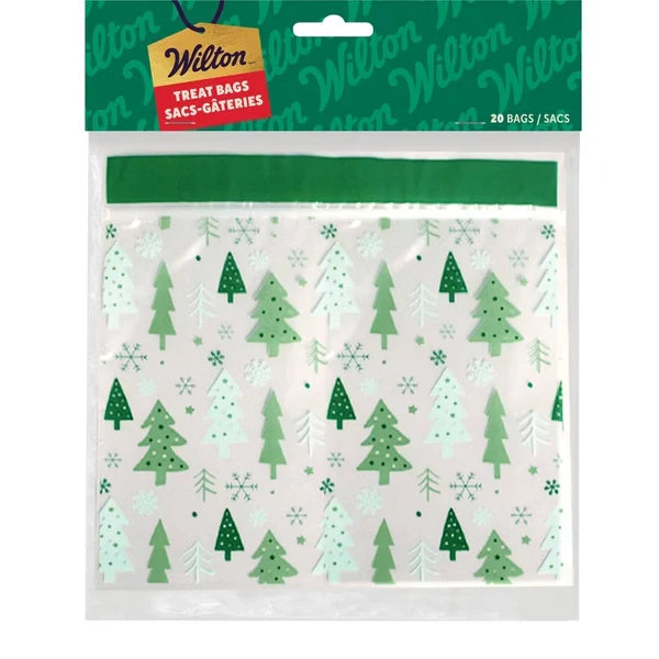 Wilton Trees Forest Christmas Resealable Treat Bags – 20 Count