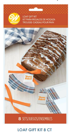 Wilton Welcome Home Baked Treat bags for homemade loafs and breads gift tag and ties