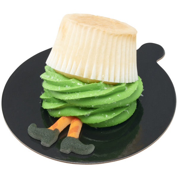 5" Round Black/Gold Reversible Waxed Corrugated Cake Treat Boards 50 package