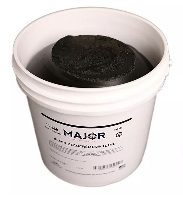 Major Homestyle Icing BLACK 3 lbs. Ready to Use Buttercreme Bakery Solutions DecoCremes