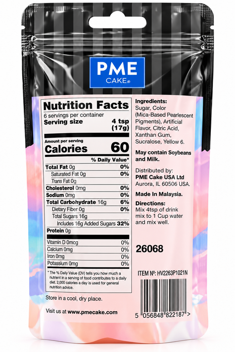 PME Halloween Orange Shimmer Drink Mix 5 oz – Orange Flavored Cocktail & Party Drink Mix