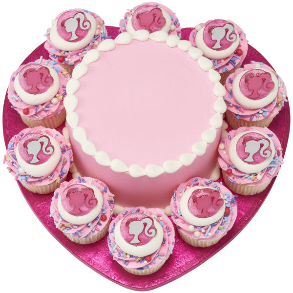 Barbie Silhouette Cupcake Rings - Cake Toppers Decorating 12 set