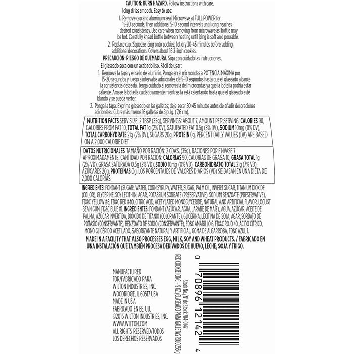 Wilton Red Cookie Icing, 7.5 oz.