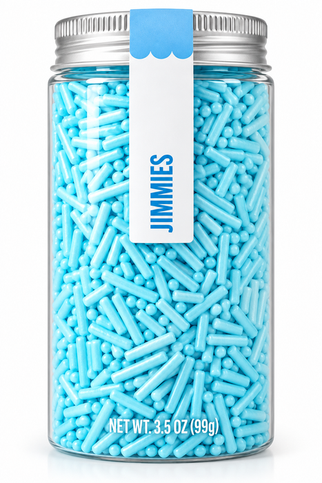 PME Light Blue Jimmies Sprinkles – 3.5 oz Made Without Synthetic FD&C Dyes.