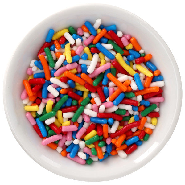 Decopac Bright Rainbow Jimmies – Red 3 Free 26oz container