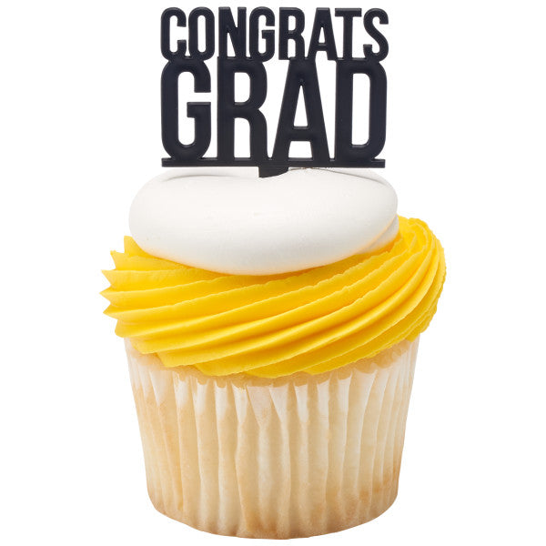 Graduation Icon Congrats Grad Cupcake Cake Pics - set of 12
