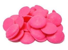 Merckens Chocolate Wafers - Pink Chocolate Melts Candy Coating 1 pound