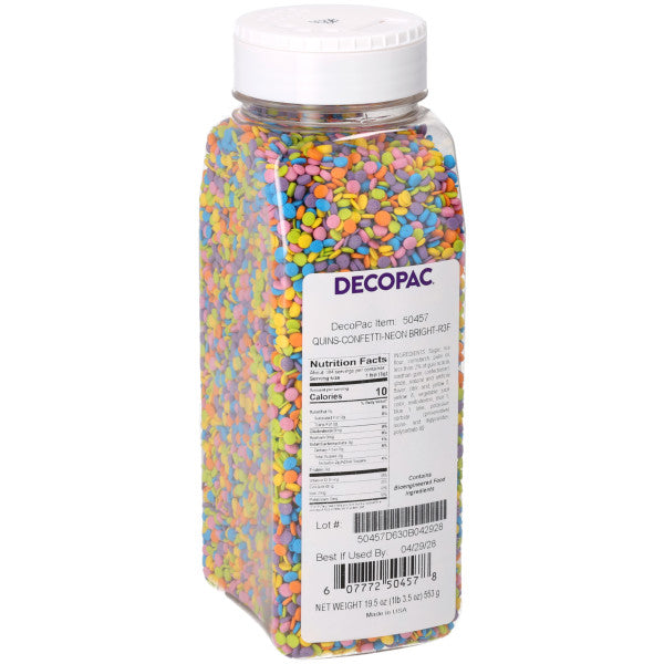 Neon Bright Confetti - Red 3 Free Quins Sprinkles
