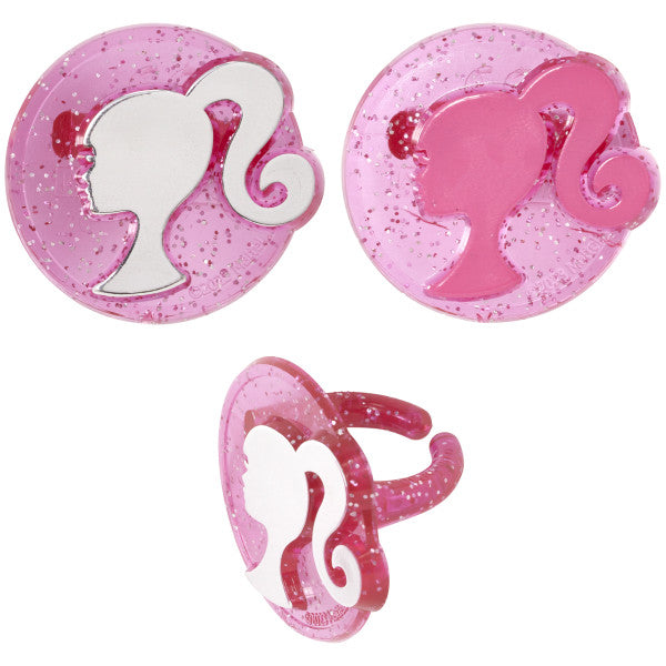 Barbie Silhouette Cupcake Rings - Cake Toppers Decorating 12 set