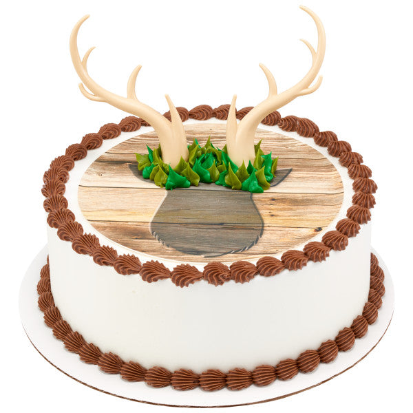 DEER ANTLERS CREATIONS Cake Topper for Birthdays and Parties 2-Pc