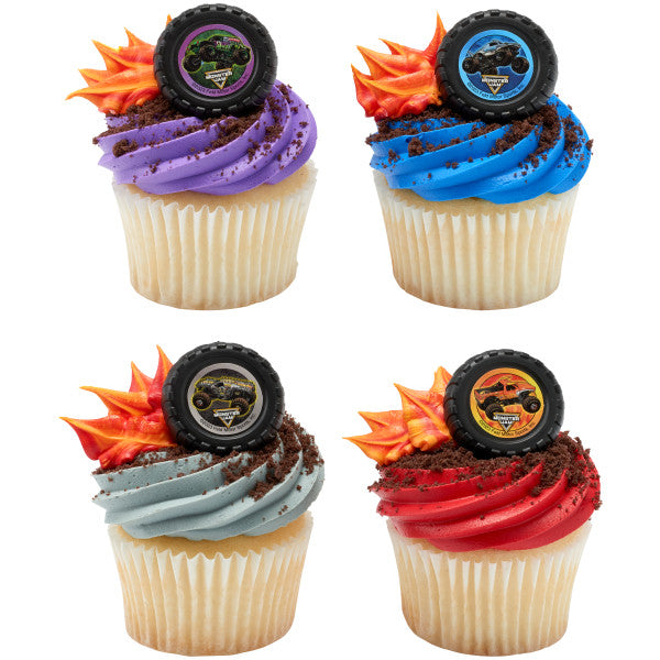 Monster Jam Officially Licensed 12 Truck Cupcake Topper Rings