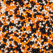 PME Halloween Nonpareil Sprinkles 4 oz – Black, Orange & White Decorating Sprinkles