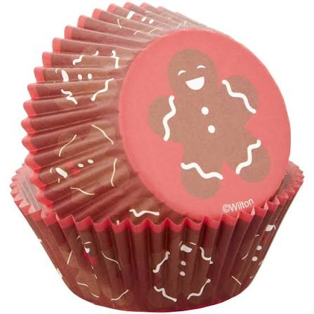 Wilton Gingerbread Boy Christmas Cupcake Liners – 75 Count