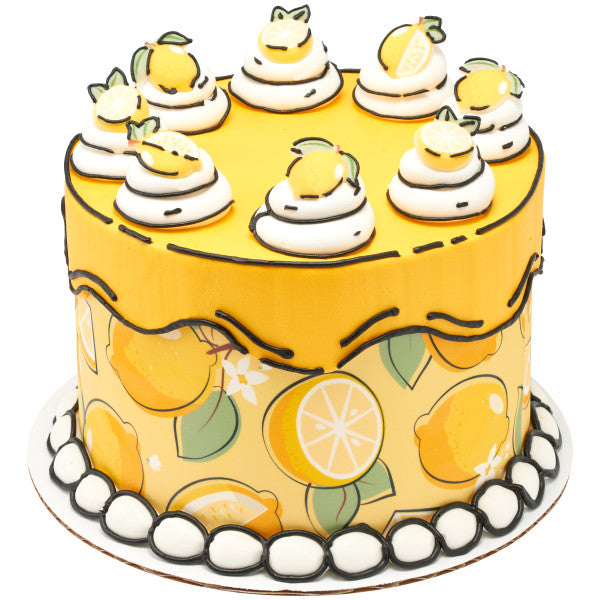 Lemons Dec-Ons Sugar Edible Decorations Cupcake toppers 12ct