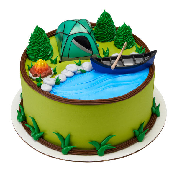 Fireside Camp tent canoe outdoor Cake Kit (tent lights up!)