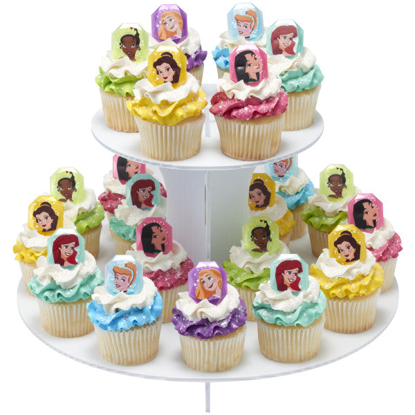 Disney Princess Characters Rings for Cupcakes and Cakes Toppers, 12 Pack