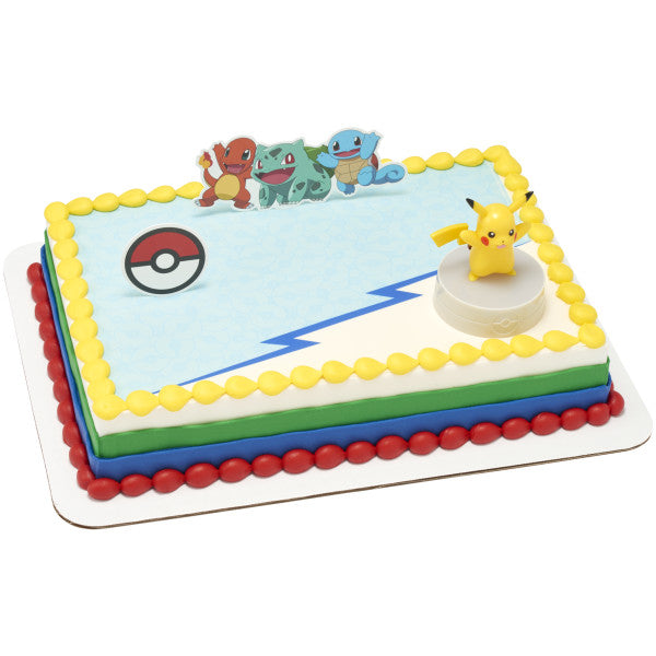 Pokémon Pikachu Light-Up Cake Topper Set, 3-Piece Cake Decorating Kit