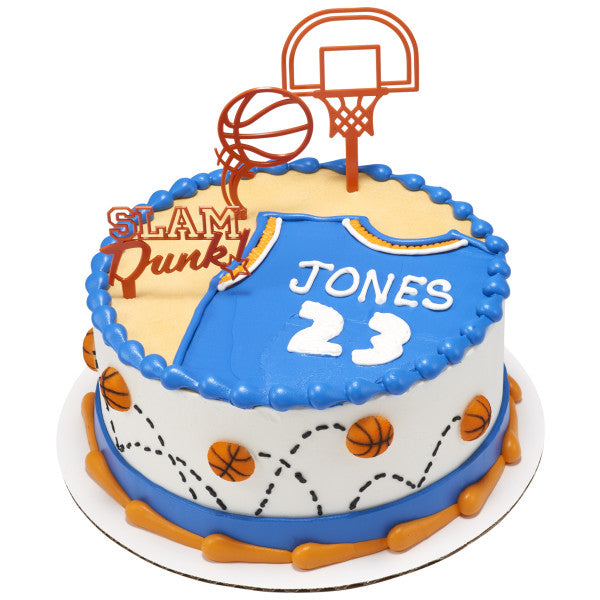 Basketball Slam Dunk Cake Decorations Topper Set Kit