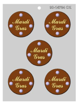 CK Products Mardi Gras Medallion Chocolate Mold, 2½"